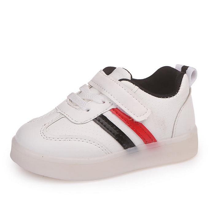 giày sneaker 2 sọc có đèn cho bé trai - bé gái