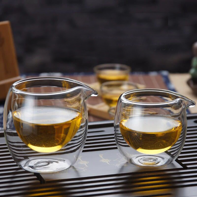 Ly thủy tinh pha trà 2 lớp cách nhiệt siêu dễ thương