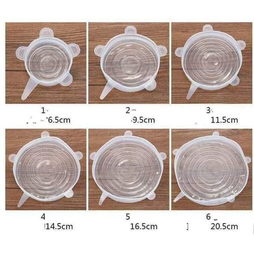 [HCM][ TIỆN DỤNG ] BỘ 6 NẮP ĐẬY SILICON CAO CẤP