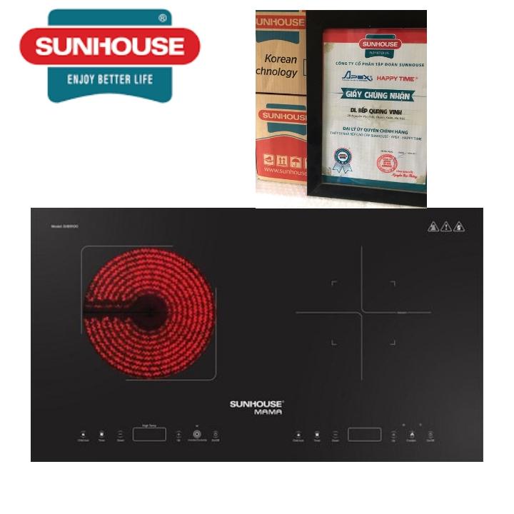 Bếp đôi điện từ hồng ngoại Sunhouse SHB9100