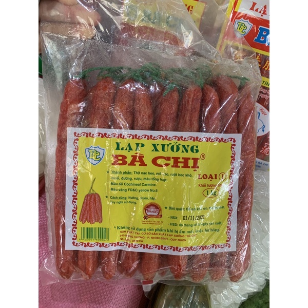 Lạp xưởng Bà Chị gói 1kg