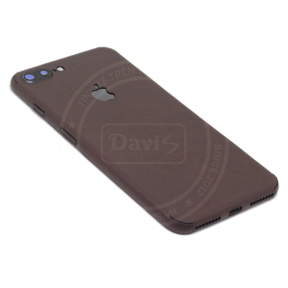 Dán da full viền iphone 7 Plus, làm từ da thật cao cấp - Chính hãng Davis