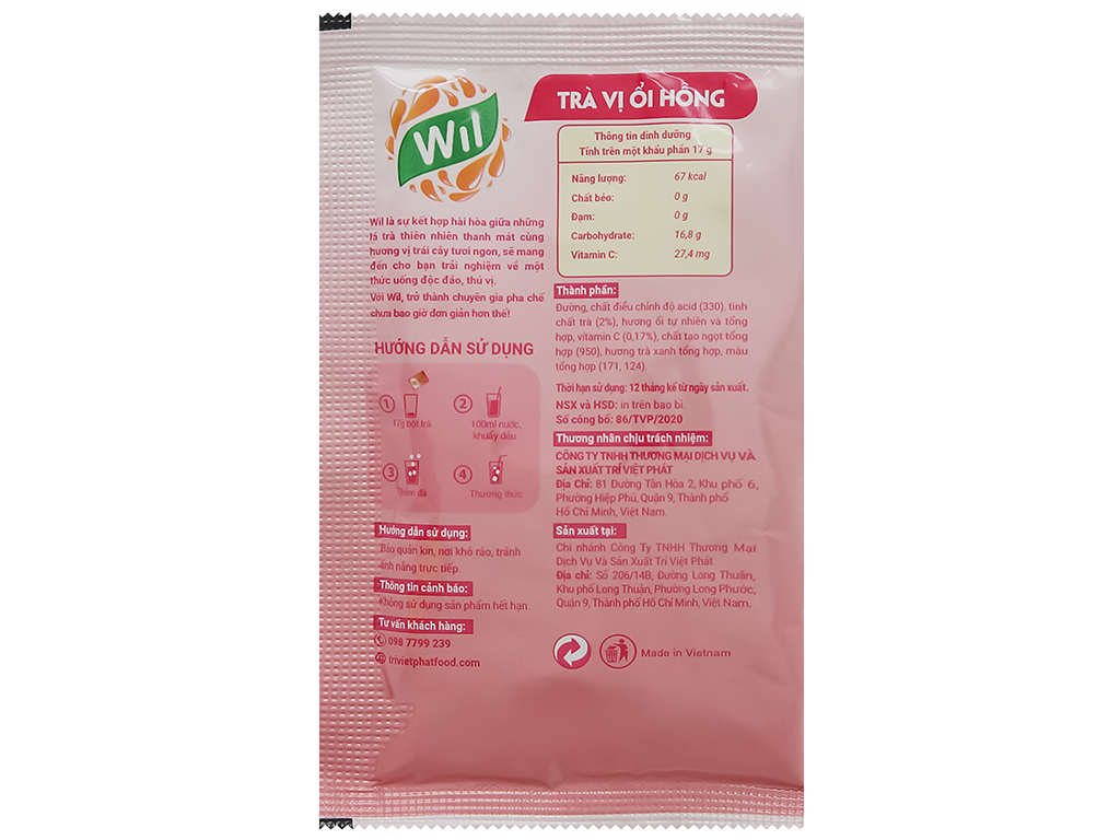 Trà ổi hồng Wil hộp 272g
