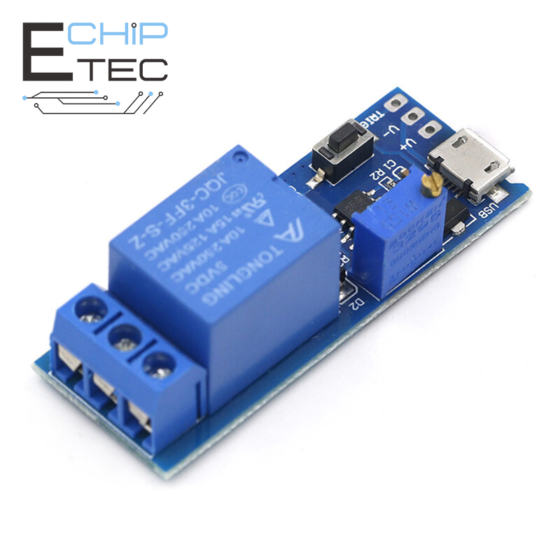 5V-30V Micro USB Power Adjustable Delay Relay Timer Control Module Trigger Delay Switch