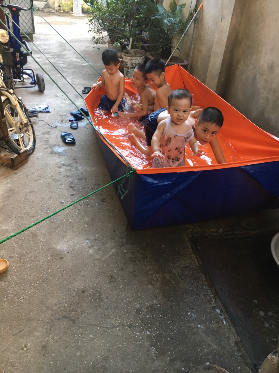 bể bơi bằng bạt cho trẻ em - bạt hàn quốc