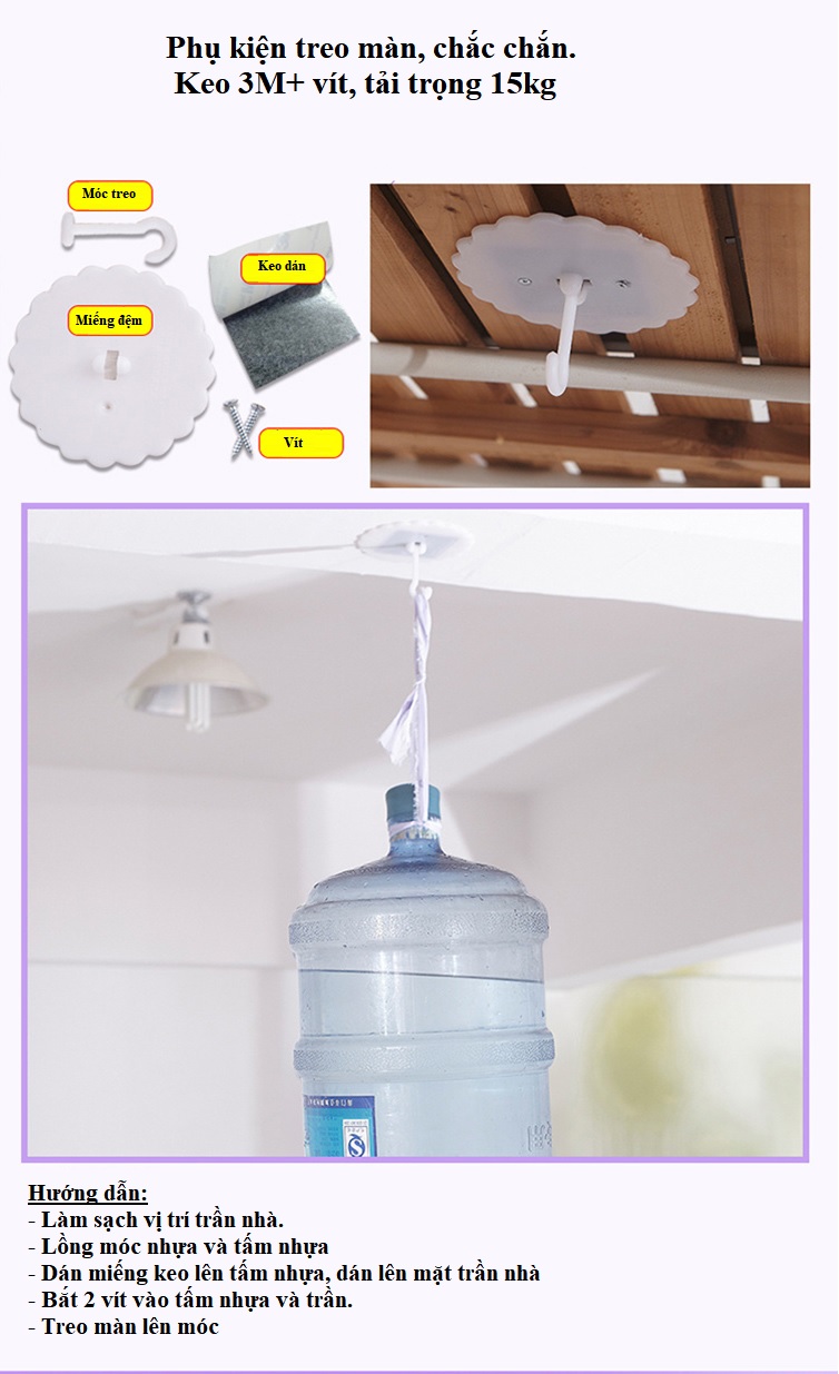 Màn Công chúa, màn chống muỗi (Màn+ Giá treo)