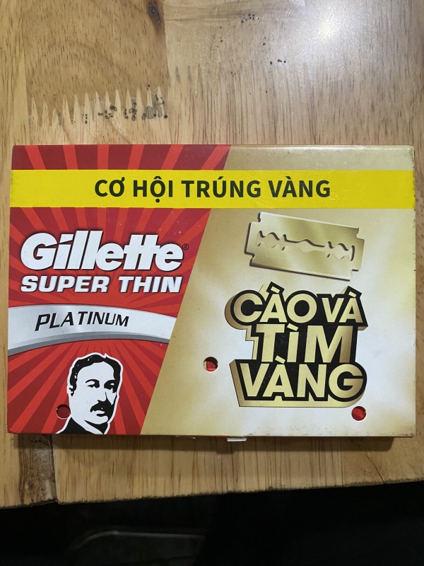 [HCM]Lưỡi lam Gillette Superthin ông già 1 vỉ 100 lưỡi lam (20 hộp nhỏ) cao cấp
