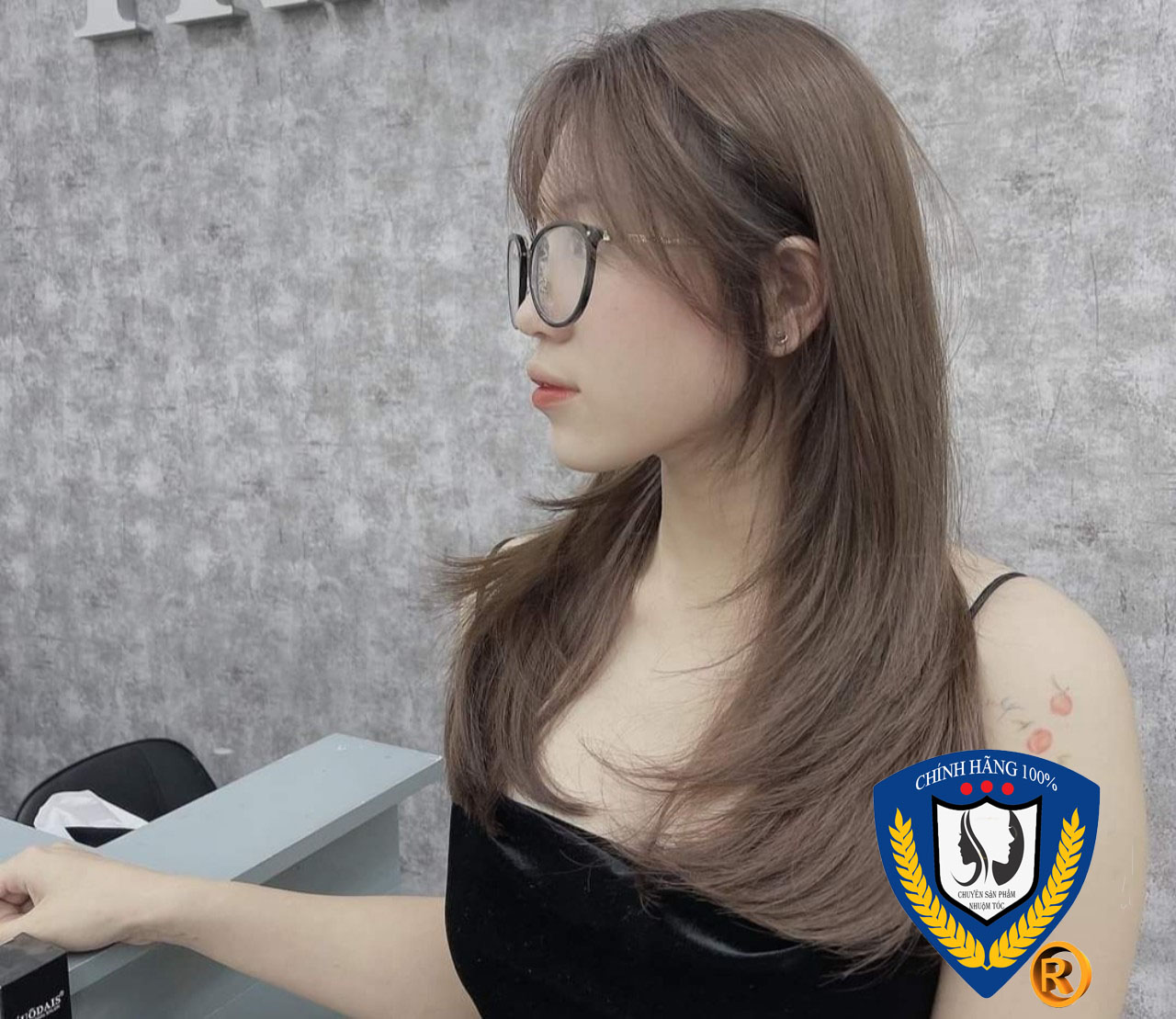 Thuốc nhuộm màu Nâu Khói Lạnh (không tẩy tóc) (kèm trợ nhuộm và găng tay)