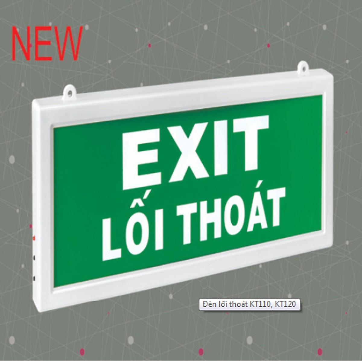 [HCM]Đèn lối thoát Exit 2 mặt Kentom KT120 pin sạc