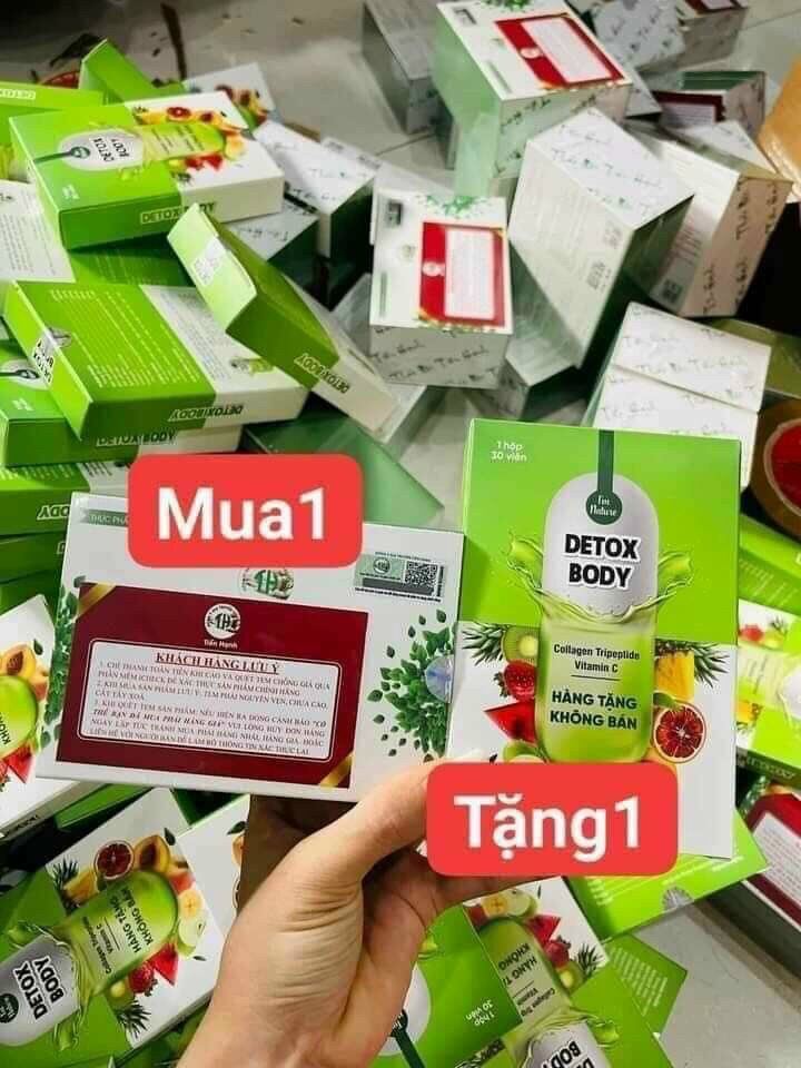( Nguyên tem) Giảm cân tiến hạnh tặng detox