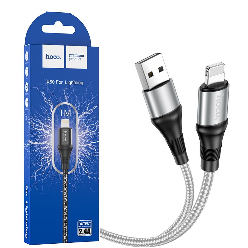 Cáp Sạc Nhanh IPHONE Hoco X50 Dây Dù Chông Đứt cho IPHONE dài 1M