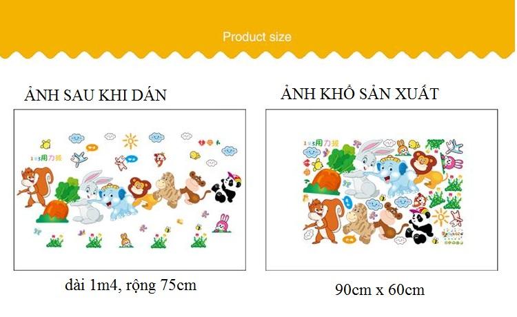 Decal dán tường Thú nhổ cà rốt số 3- T122-kiddecals