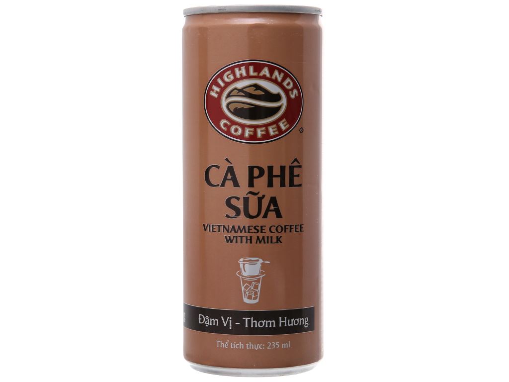 [Thùng 24 Lon] Cà Phê SỮA Highlands Coffee 235ml