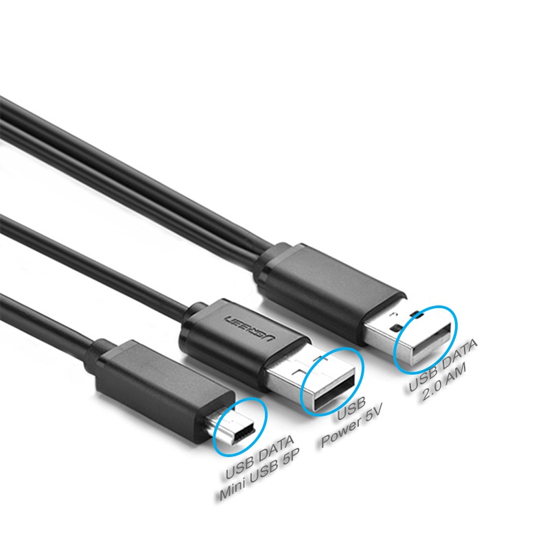 [HCM]Cáp Sạc USB 2.0 ra mini USB (Hình thang) 50cm