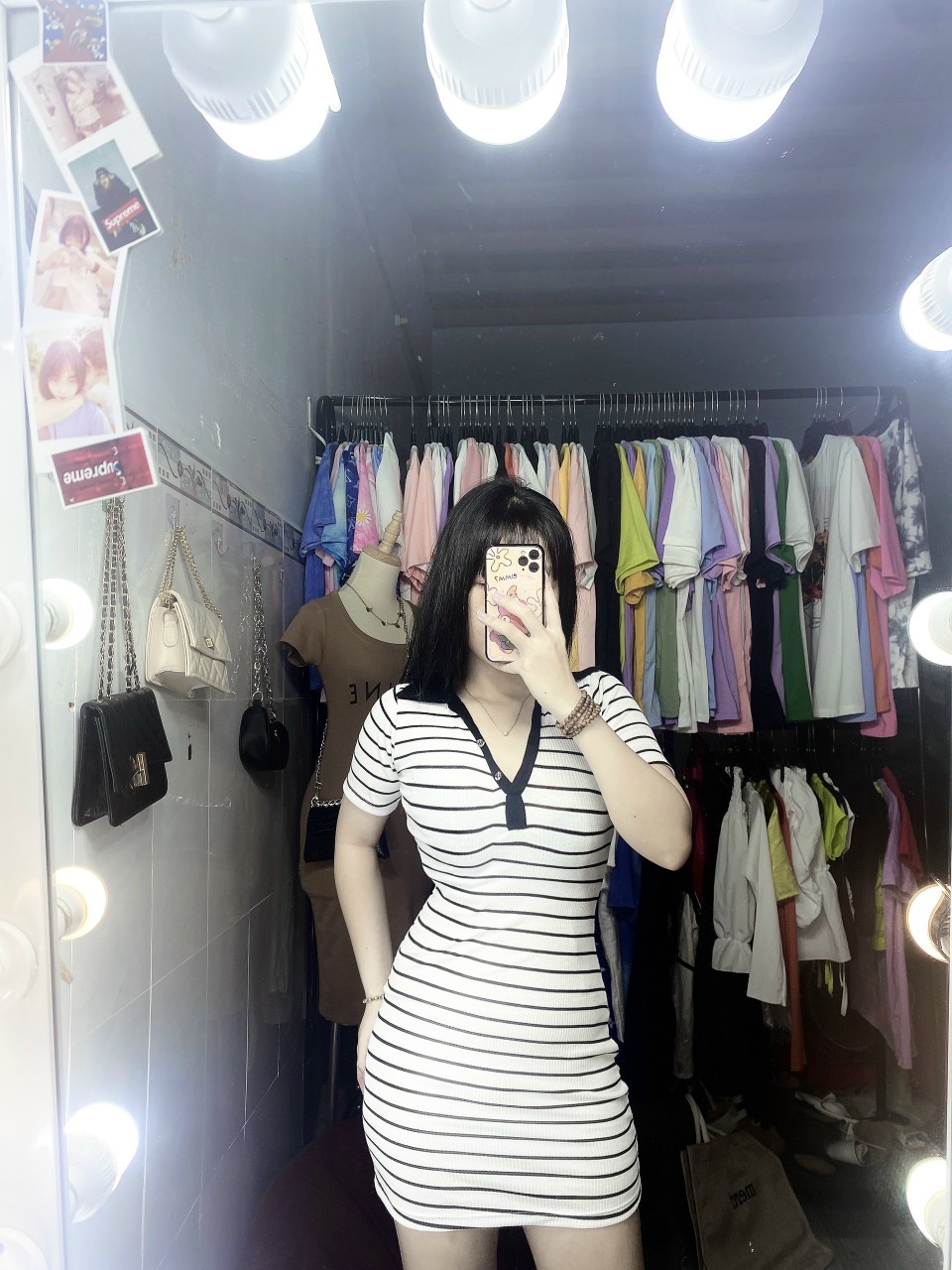 Đầm kẻ sọc mẫu mới