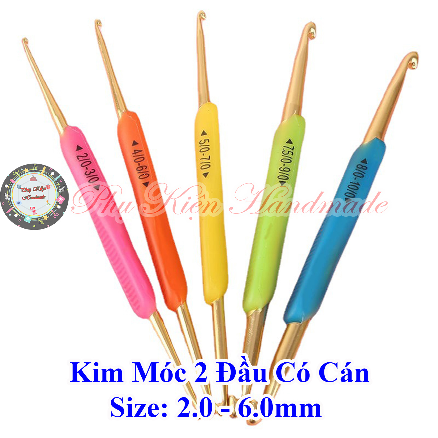 Double-Headed Crochet Needle with Handle