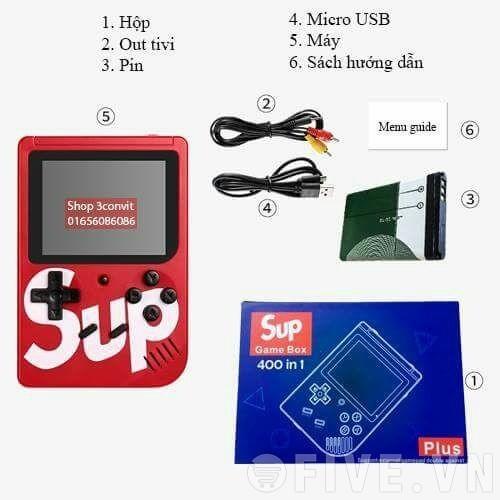 Máy chơi game 4 nút cầm tay sup 400 trò in 1