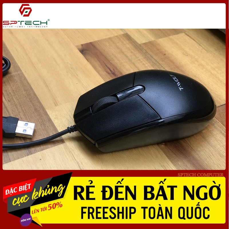 Chuột có dây mouse có dây văn phòng t-wolf v3 - mouse computer