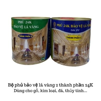 1.7kg Phủ 24K gốc PU bảo vệ lá vàng chống xước cao, giữ màu lá vàng, tăng độ bền của lá vàng công nghiệp
