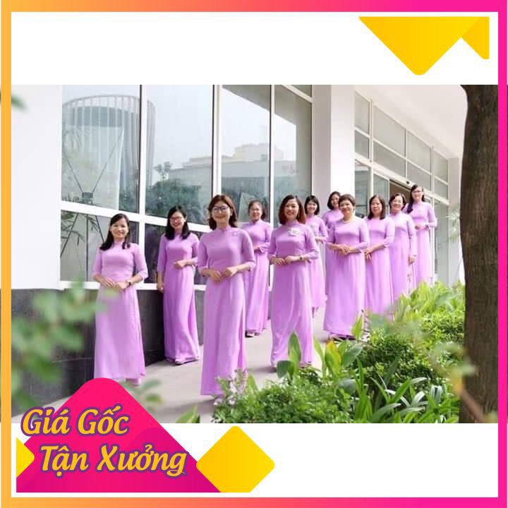 Áo dài đồng phục các màu phong phú ( có cả cổ cao và cổ tròn )