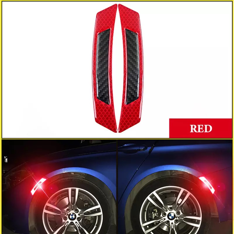 [HCM]Bộ 2 miếng phản quang trang trí xe máy ô tô (đỏ)