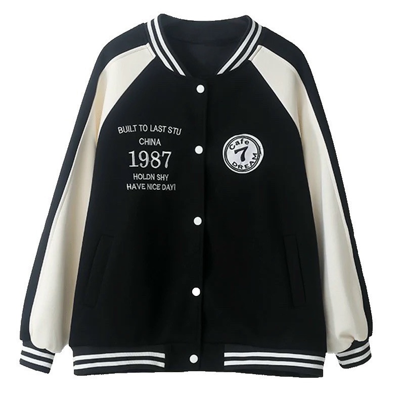 Áo Khoác Bomber Nữ Logo 1987 phong cách siêu hot
