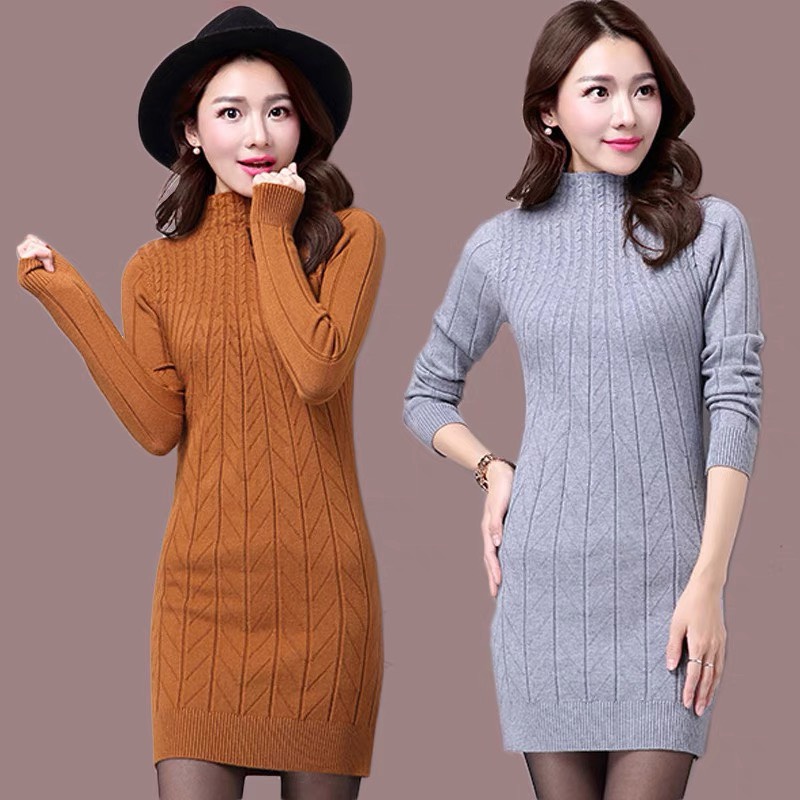 Len dáng dài body - áo len nữ