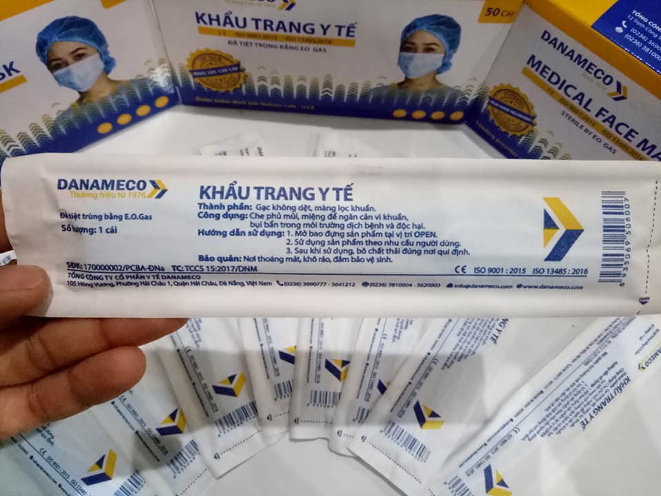 Khẩu trang y tế cao cấp DANAMECO tiệt trùng từng chiếc