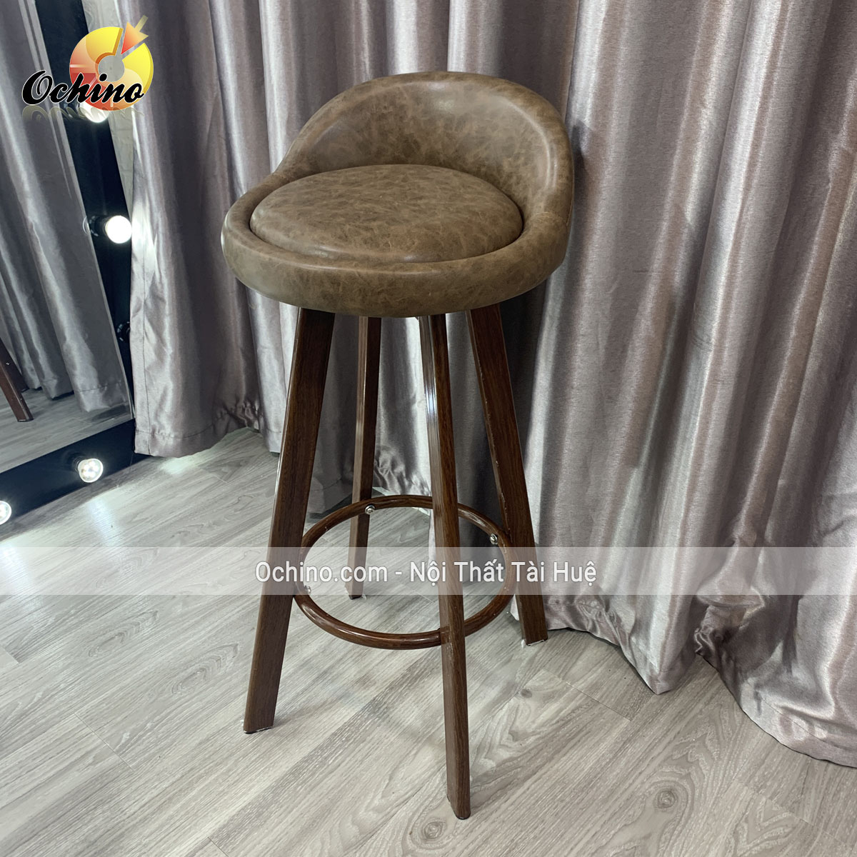 (FREE SHIP) Ghế Livestream, Ghế Chụp Hình, Ghế Trang Điểm, GHẾ Quầy BAr. Ghế Bar, Ghế Quày Thu Ngân Mẫu Mới Bằng Da Cao cấp Xoay 360 ( Đủ Màu)