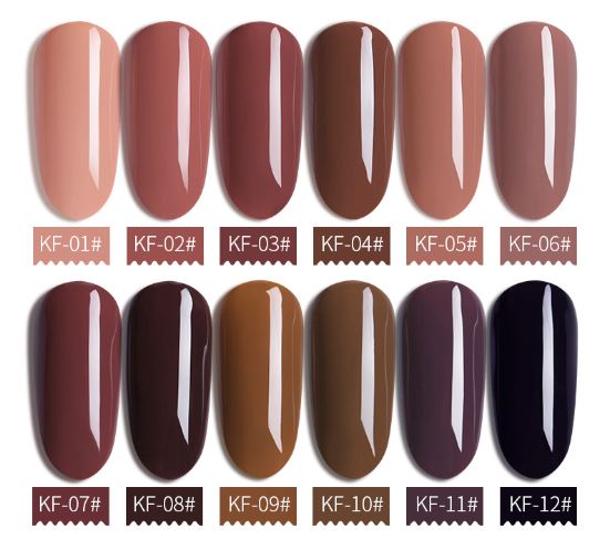 Sơn gel AS lẻ màu nâu chocolate set 12 mã KF