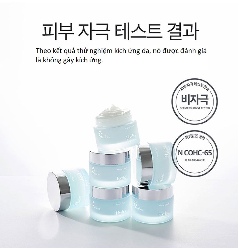 Kem Dưỡng Ẩm 9 Wishes Hydra Ampule Cream 50ml