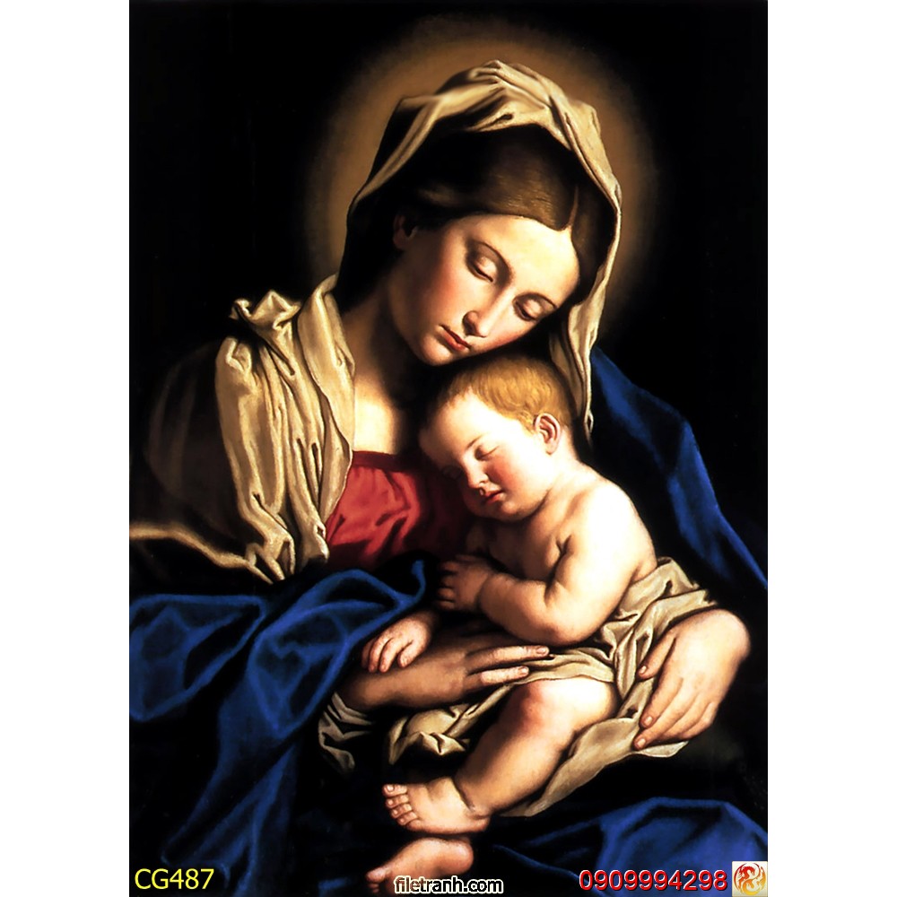 Tranh dán tường 3d hình Chúa Jesus, Hình Đức Mẹ Maria | Lazada.vn