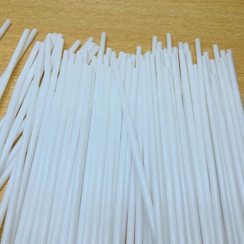Ống hút gập nhựa trắng cao cấp (70 ống/gói)