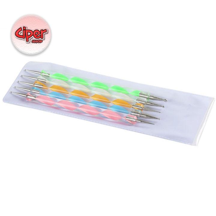 Bộ 5 cọ chấm bi - cán nhựa