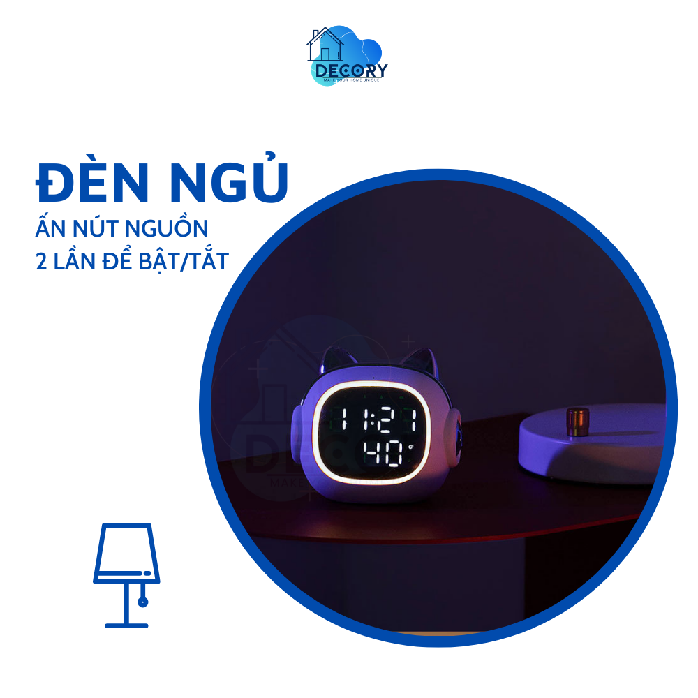 Bluetooth speaker alarm clock with lamp sleep to table