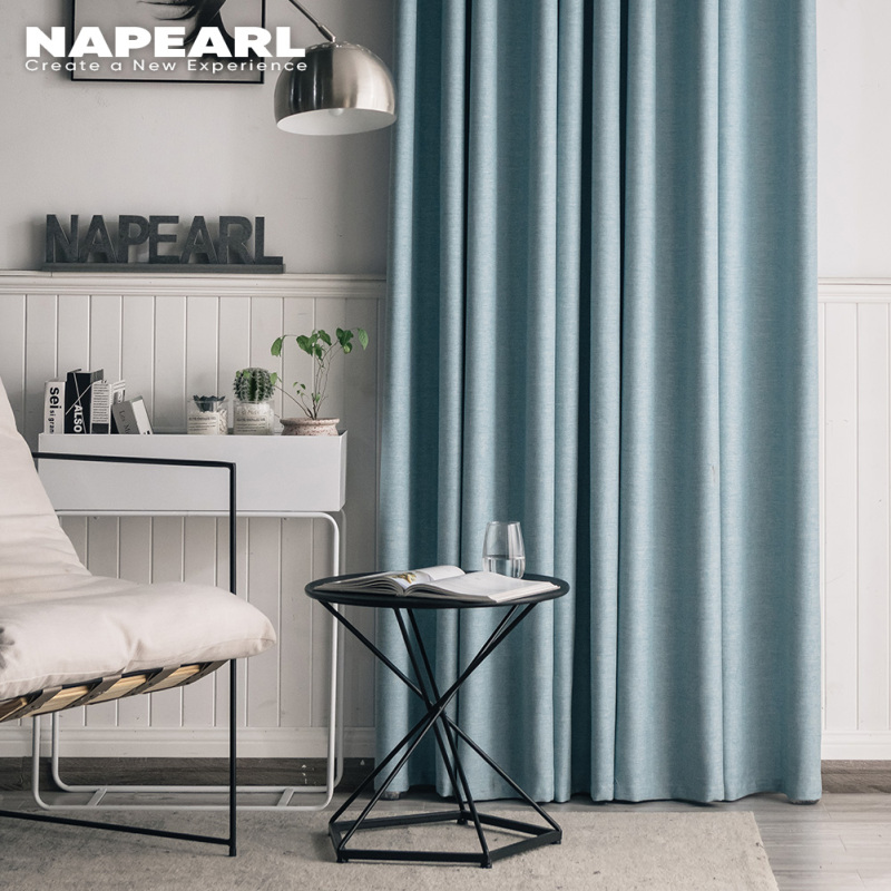 Napearl Rèm cửa sổ màu trơn thiết kế phong cách hiện đại 1 miếng