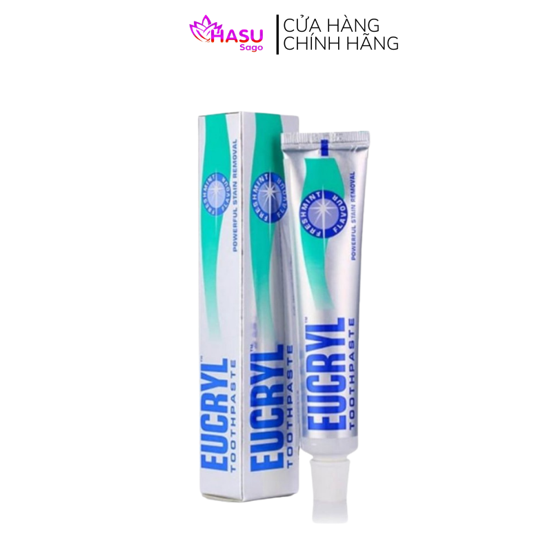 Kem Đánh Răng Bạc Hà Tẩy Trắng Eucryl Toothpaste 62g