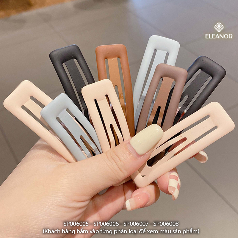 Kẹp tóc nữ Eleanor Accessories kẹp tóc mái nhiều màu basic phụ kiện tóc 6005