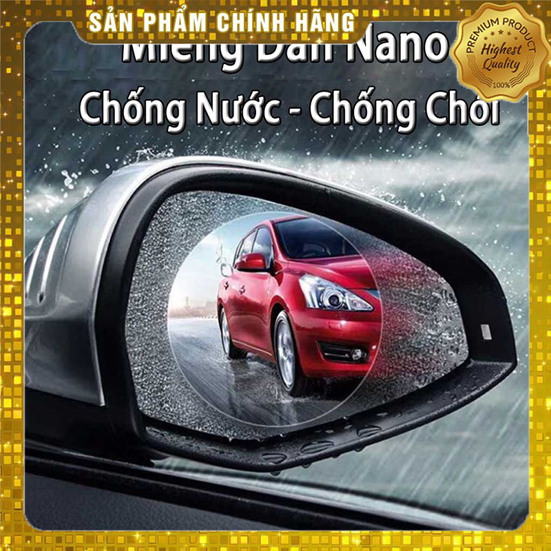 Bộ 2 miếng dán gương ô tô xe hơi cao cấp- miếng dán chống thấm nước gương chiếu hậu ô tô-Bộ 2 Film Chống Nước Gương Chiếu Hậu Kích Thước 95x95mm và 95x135mm, Miếng Dán Nano Chống Nước Cho Gương Chiếu Hậu Và Kính Hông Ô Tô