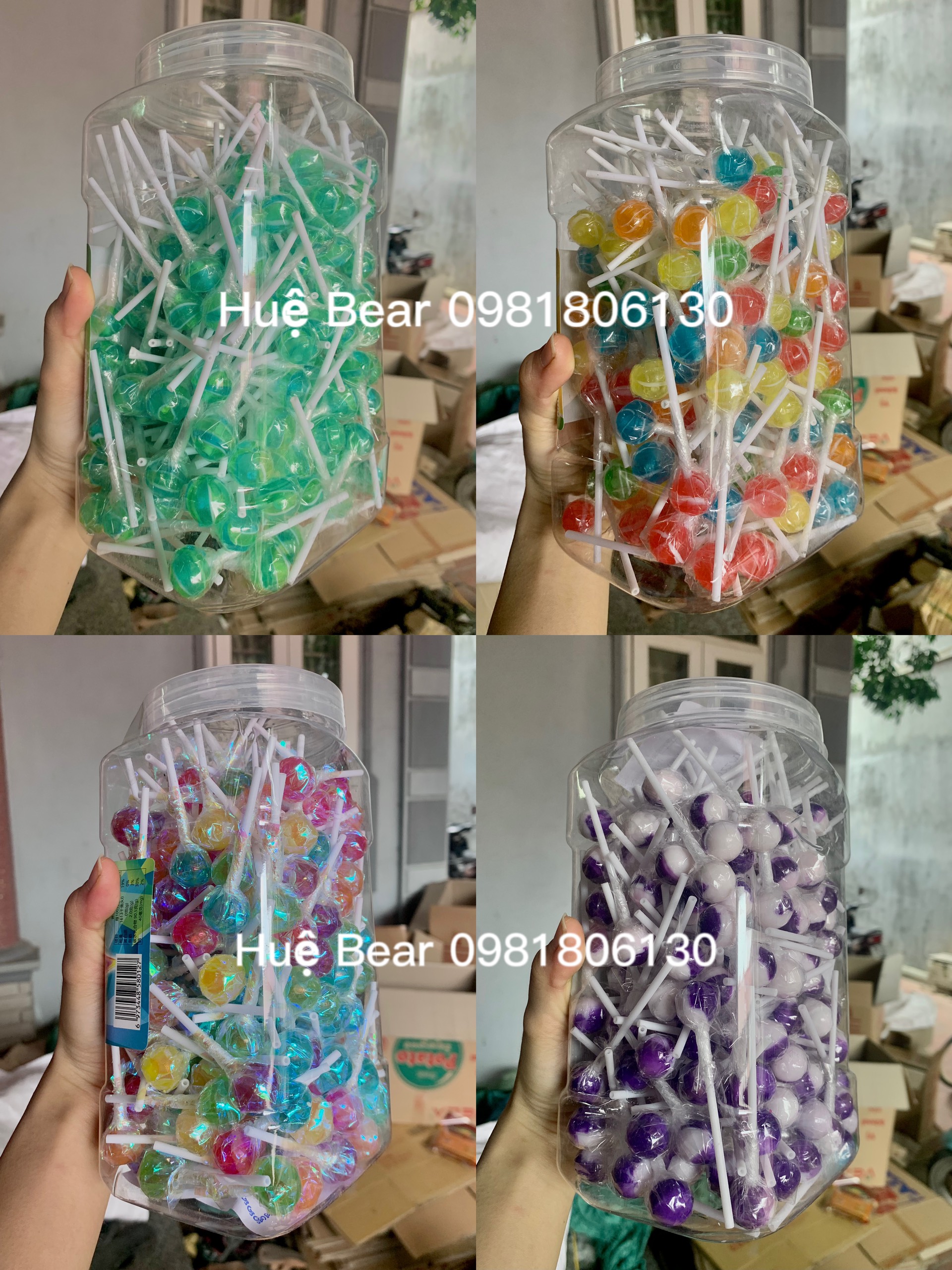 1hop 200que kẹo mút nhiều loại