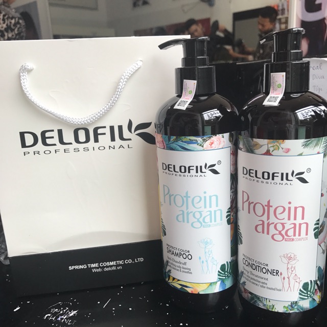 [HCM]Dầu gội xả số 3 Delofil Protein Argan 500mlx2