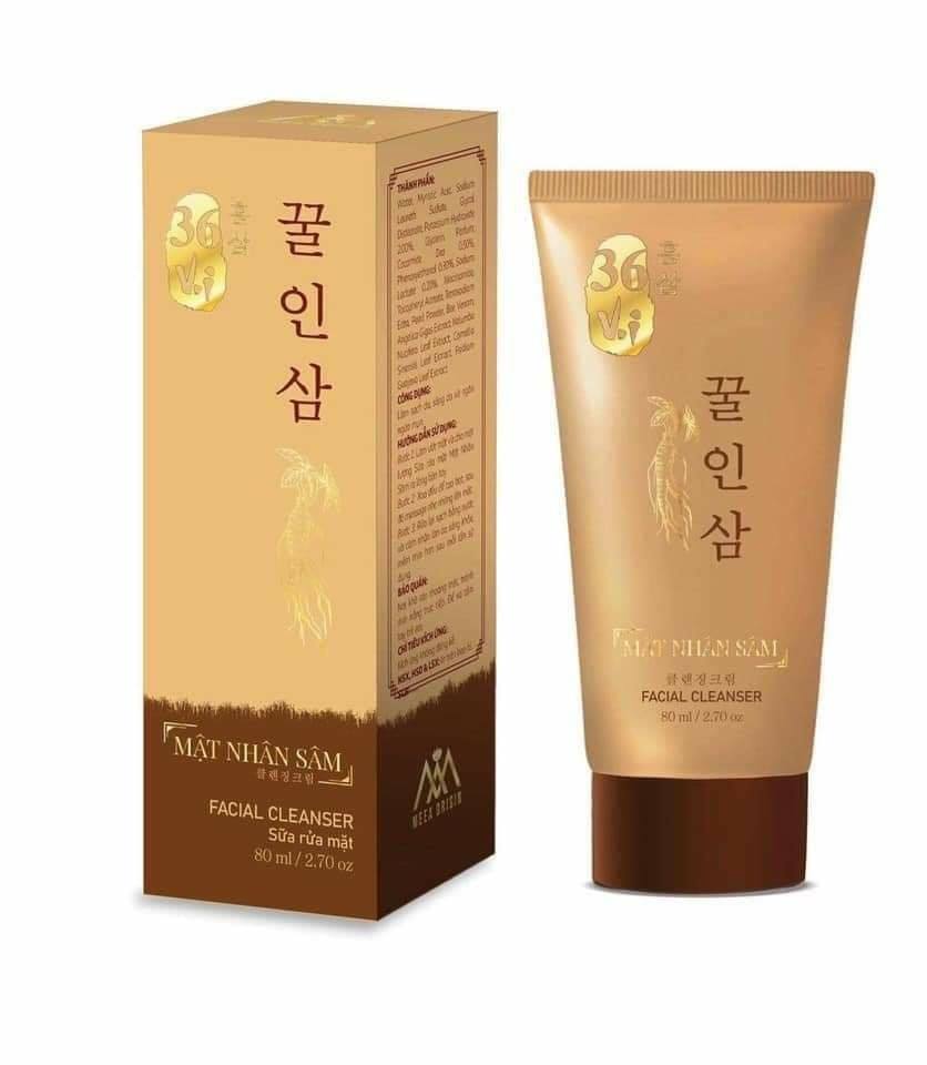 Sữa rửa mặt 36 vị mật nhân sâm dành cho da dầu mụn 80ml