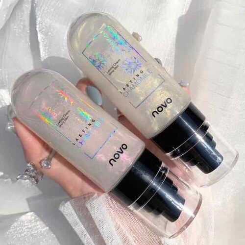 [SIÊU PHẨM] Xịt khoá lớp makeup giữ lớp nền lâu trôi NOVO CHAMOMILE có nhũ mịn lấp lánh siêu đẹp cho các nàng