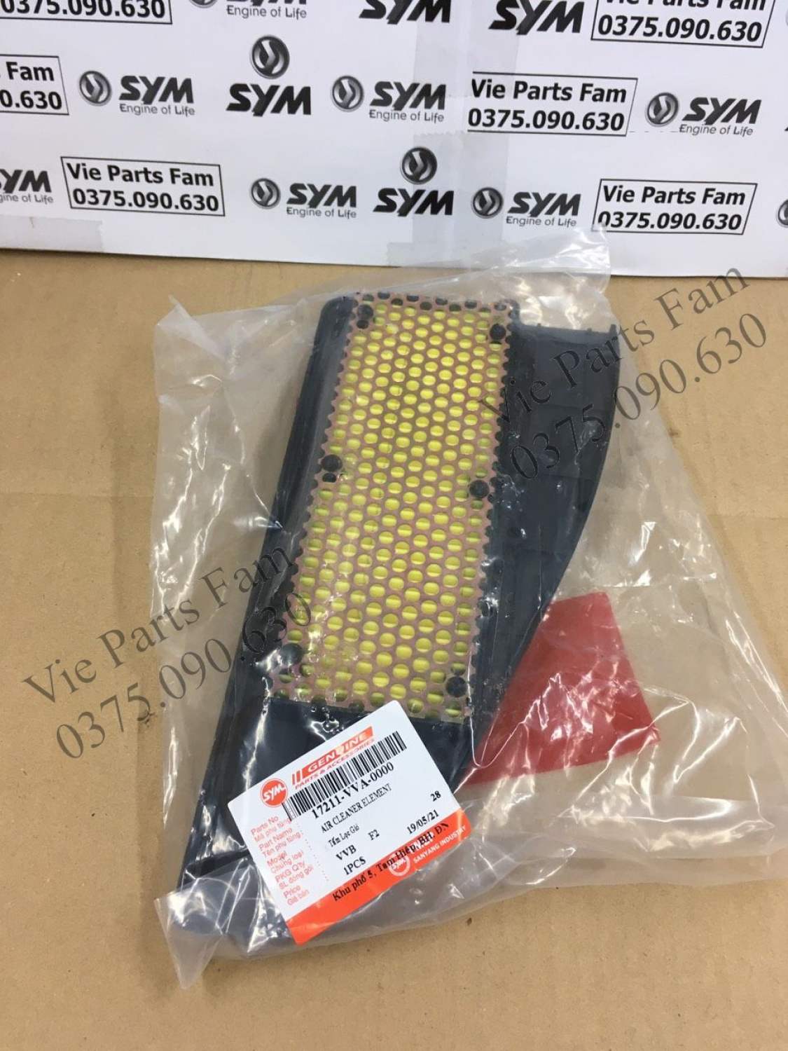 Lọc gió xe máy Shark SYM, hàng din SYM mới 100%