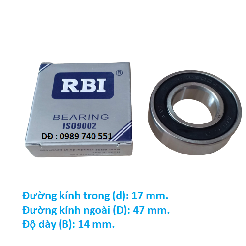 10 vòng bi 6303 rbi chất lượng cao