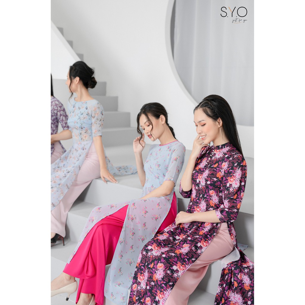 Áo Dài Cách Điệu Tay Bồng