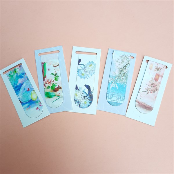 [HCM]Combo 5 Bookmark Nam Châm Đánh Dấu Sách - Phong Cảnh Cổ Trang (Mẫu Ngẫu Nhiên)