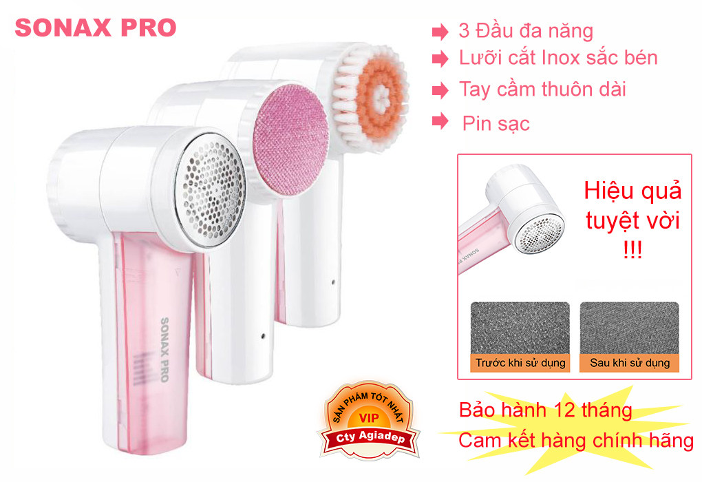 Máy cắt lông xù 3 đầu đa năng làm sạch quần áo Sonax S9988