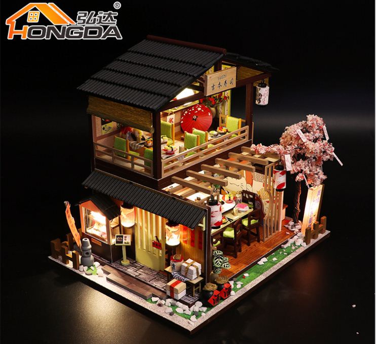 Mô hình nhà gỗ DIY - Tiệm Sushi