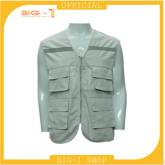 Ao Gile Phản Quang 4 Túi Hộp Bảo Hộ Lao Động -Ghi Xám